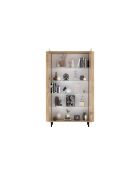 Vitrine 2 portes MURANO chêne cadiz - 130x200x43 cm