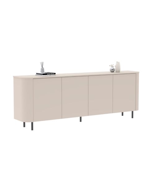 Buffet 4 portes LIDO cachemire - 230.5x83x43 cm