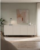 Buffet 4 portes LIDO cachemire - 230.5x83x43 cm