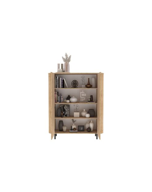 Opbergmeubel met 2 deuren MURANO cadiz eikenhout - 130x154x43 cm