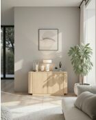 Buffet 2 portes ADRIATICO chène clair lindbergh - 130x75x43 cm