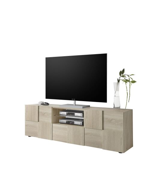 Tv-meubel 2 deuren, 1 lade DAMA samoa eikenhout - 181x42x57 cm