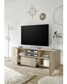 Tv-meubel 2 deuren, 1 lade DAMA samoa eikenhout - 181x42x57 cm