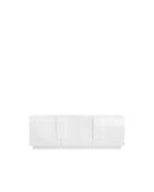 Meuble TV 3 portes JUPITER blanc laqué brilliant - 182x44x63 cm