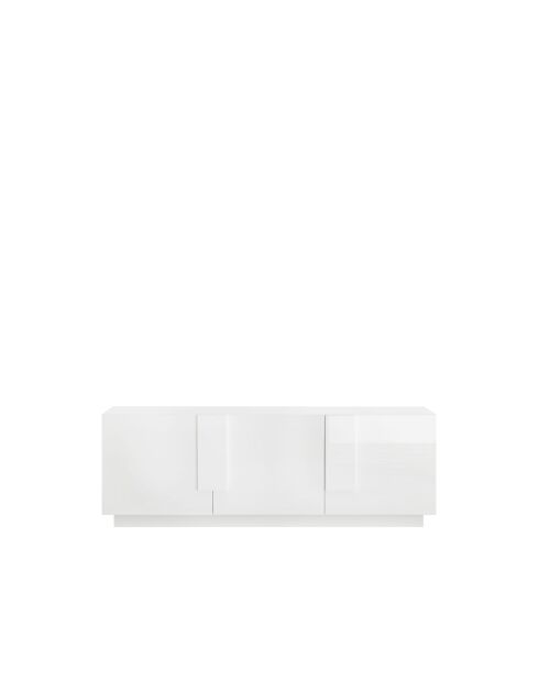 Meuble TV 3 portes JUPITER blanc laqué brilliant - 182x44x63 cm