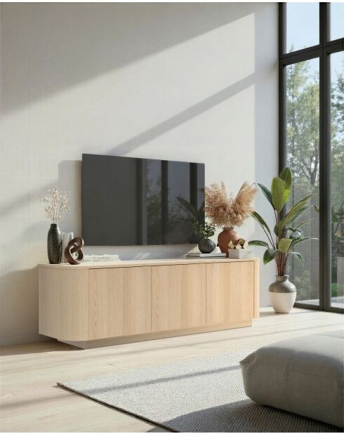 ADRIATICO 3-deurs tv-meubel lindbergh licht eiken - 180x53x43 cm