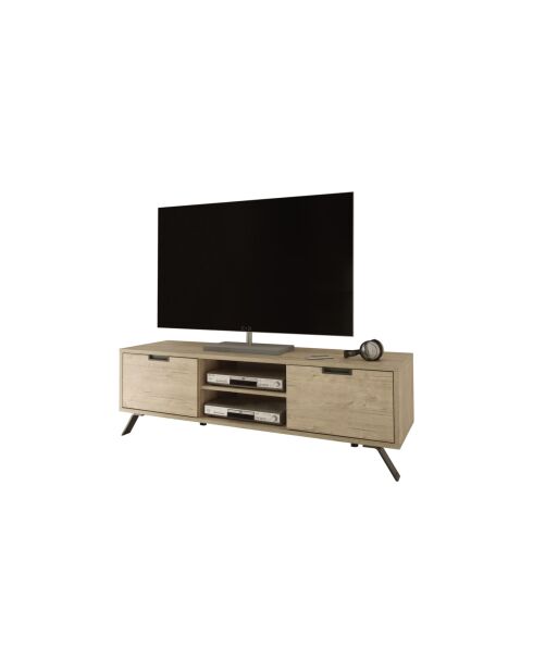 PALMA licht eikenhouten tv-meubel met 2 deuren - 155,8x50x50,4 cm