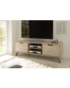 PALMA licht eikenhouten tv-meubel met 2 deuren - 155,8x50x50,4 cm