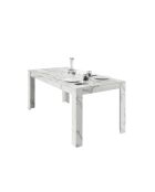 Table avec allonge CARRARA marbre blanc - 180x79x90 cm