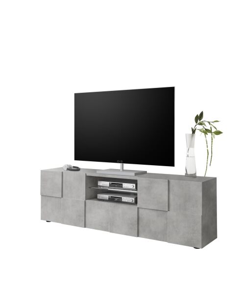 TV-Ständer 2 Türen, 1 Schublade DAMA Beton - 181x42x57 cm