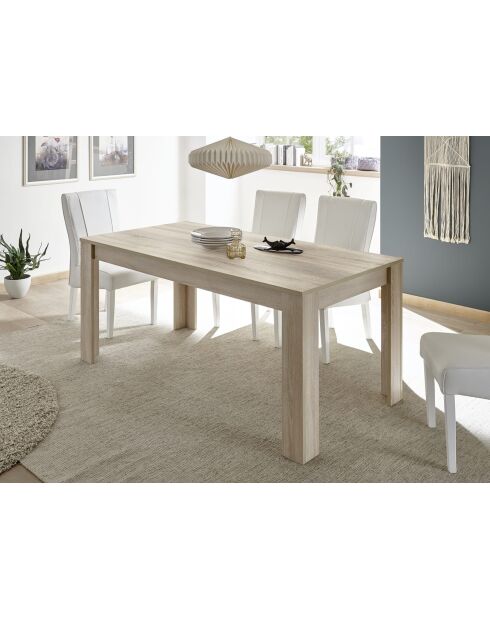 Table avec allonge RUSTICA chêne samoa - 137x79x90 cm