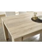 Table avec allonge RUSTICA chêne samoa - 137x79x90 cm