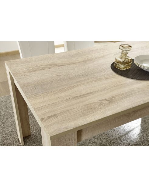 Table avec allonge RUSTICA chêne samoa - 137x79x90 cm