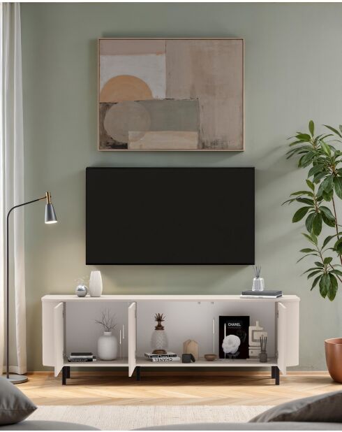 LIDO 3-türiger TV-Ständer aus Kaschmir - 180x61x43 cm