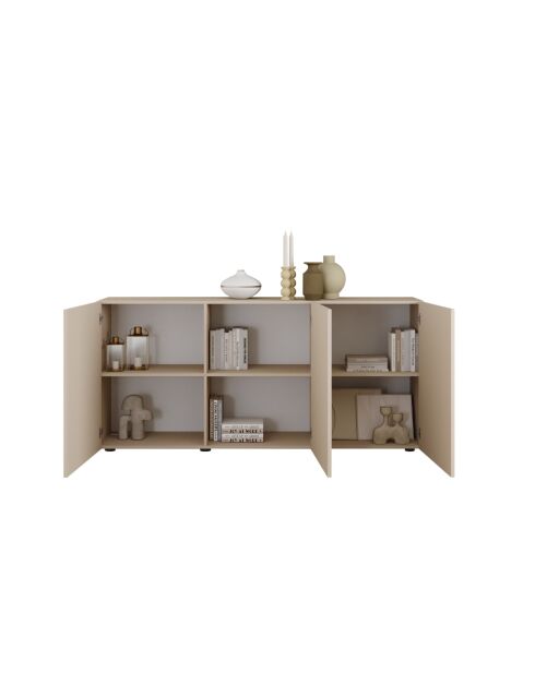 Buffet 3 portes 0, 086 cachemire - 181x42x84 cm