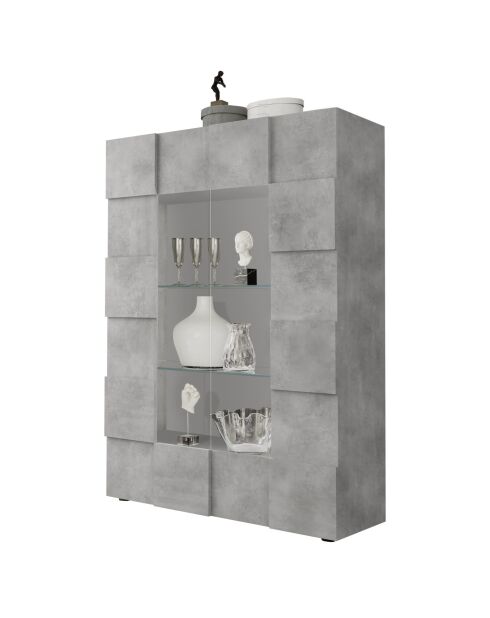 DAMA 2-türiges Betonglasfenster - 121x166x43 cm