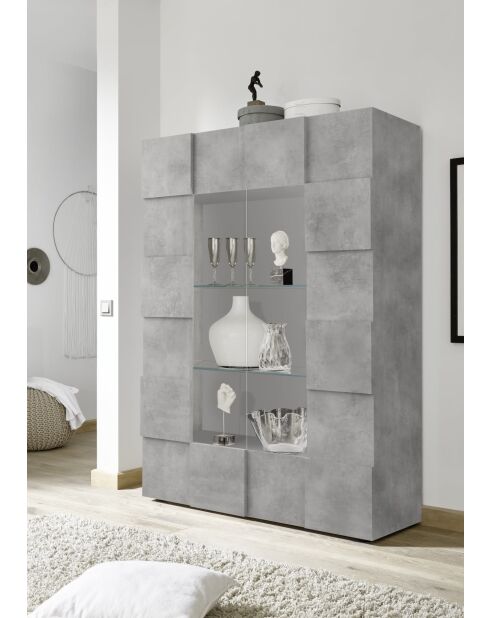 DAMA 2-türiges Betonglasfenster - 121x166x43 cm