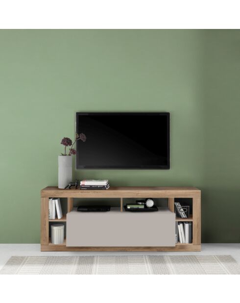 Porta TV RIMINI a 1 porta mercurio/cashmere - 172x66x40 cm