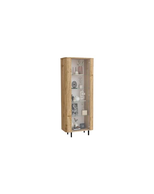 Vitrine avec 1 porte MURANO chêne cadiz - 80x200x43 cm