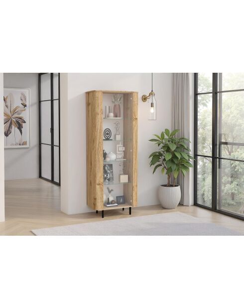 Vitrine avec 1 porte MURANO chêne cadiz - 80x200x43 cm