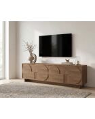4-türiger TV-Ständer von Pull ZEN aus Quecksilberholz, 205 x 58 x 40 cm