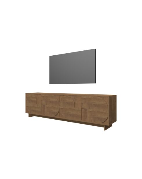 Porta TV Push a 4 ante - pull ZEN mercury wood - 205x58x40 cm
