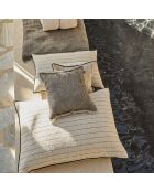 Housse de coussin en lin mélangé Calvi II blanche