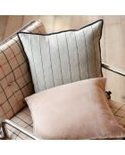 Housse de coussin en lin mélangé Calvi II blanche