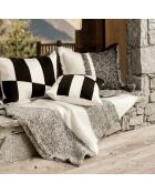 Fodera per cuscino Sidney in misto lino nero