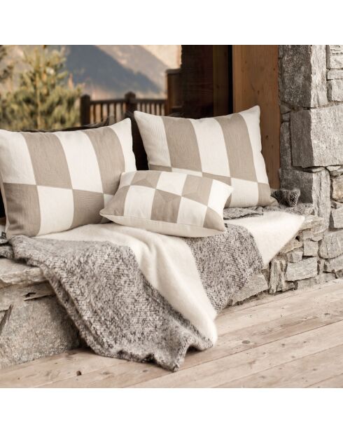 Housse de coussin en lin mélangé Sidney lin