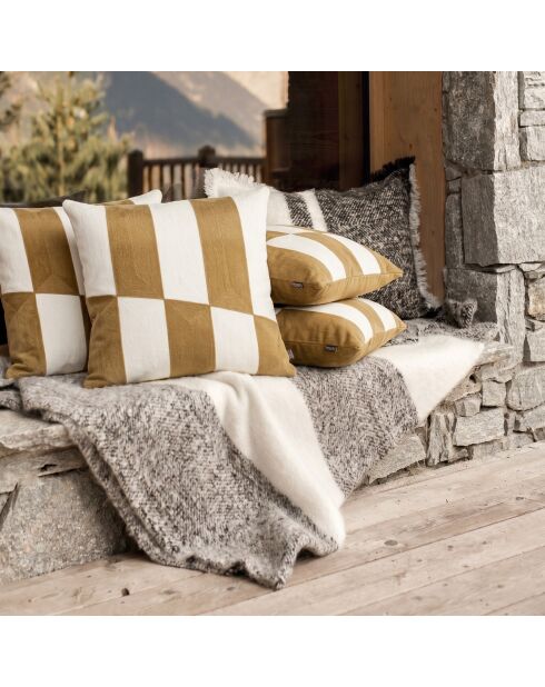 Housse de coussin en lin mélangé Sidney gold