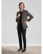 Veste ample 2 boutons avec blason et ganse brown