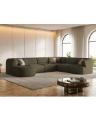 Talia Ecksofa für 7 Personen, modulares Panorama-Ecksofa, rechts, 330 x 255 x 70 cm, Grün