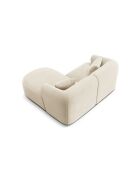 Talia Modulares Ecksofa für 3 Personen, Samt, 180 x 156 x 70 cm, hellbeige