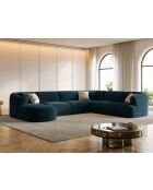 Talia Modulares Ecksofa aus Samt mit Panoramablick für 7 Personen, Petrol Deep Petrol, 330 x 255 x 70 cm