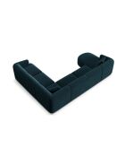 Talia Modulares Ecksofa aus Samt mit Panoramablick für 7 Personen, Petrol Deep Petrol, 330 x 255 x 70 cm