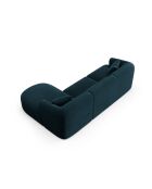 Divano angolare destro Talia Petrol Deep Petrol a 4 posti modulare in velluto - 256x156x70 cm