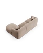 Talia Modulares Ecksofa für 4 Personen, Samt, für rechts, 256 x 156 x 70 cm, Dunkelbeige