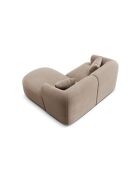 Talia Modulares Ecksofa aus Samt für rechts, 180 x 156 x 70 cm, Dunkelbeige