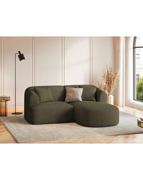 Modulares Ecksofa Talia für 3 Personen, rechts, Grün, 180 x 156 x 70 cm