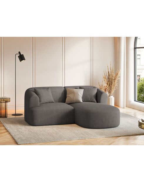 Talia 3-Sitzer-Ecksofa, modular, für rechts, 180 x 156 x 70 cm, Grau