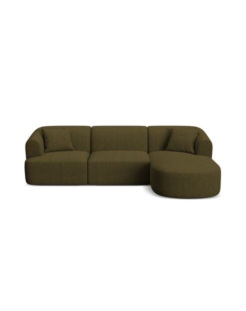 Talia Modulares Ecksofa für 4 Personen, rechts, 256 x 156 x 70 cm, Grün