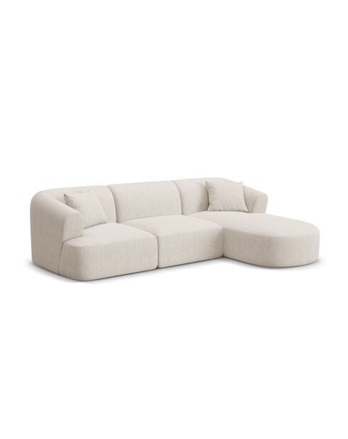 Talia Modulares Ecksofa für 4 Personen, rechts, 256 x 156 x 70 cm, hellbeige
