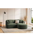 Talia Modulares Ecksofa aus Samt für 3 Personen, grün, 180 x 156 x 70 cm