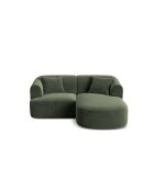 Talia Modulares Ecksofa aus Samt für 3 Personen, grün, 180 x 156 x 70 cm