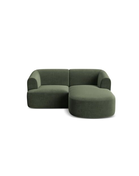 Talia Modulares Ecksofa aus Samt für 3 Personen, grün, 180 x 156 x 70 cm