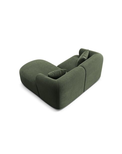 Talia Modulares Ecksofa aus Samt für 3 Personen, grün, 180 x 156 x 70 cm