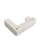 Talia 7-zits lichtbeige modulaire panoramische hoekbank rechts - 330x255x70 cm