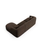 Talia Modulares Ecksofa aus Samt für 4 Personen, schokoladenbraun, für rechts, 256 x 156 x 70 cm