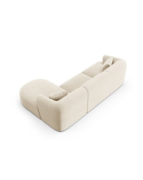 Talia Modulares Ecksofa für 4 Personen, Samt, für rechts, 256 x 156 x 70 cm, hellbeige